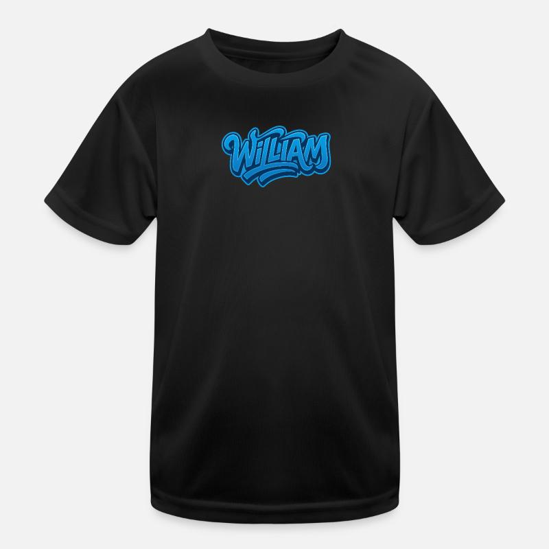 Graffiti WILLIAM Name Gift Ideal Printable s Kids Functional T-Shirt