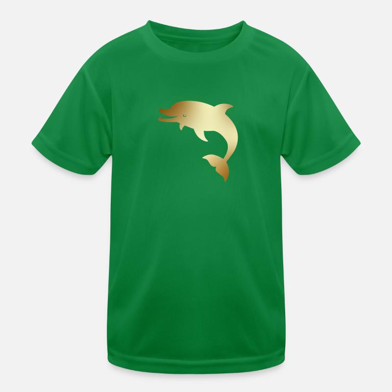 Esthétique drôle de dauphin d’or T-shirt sport Enfant