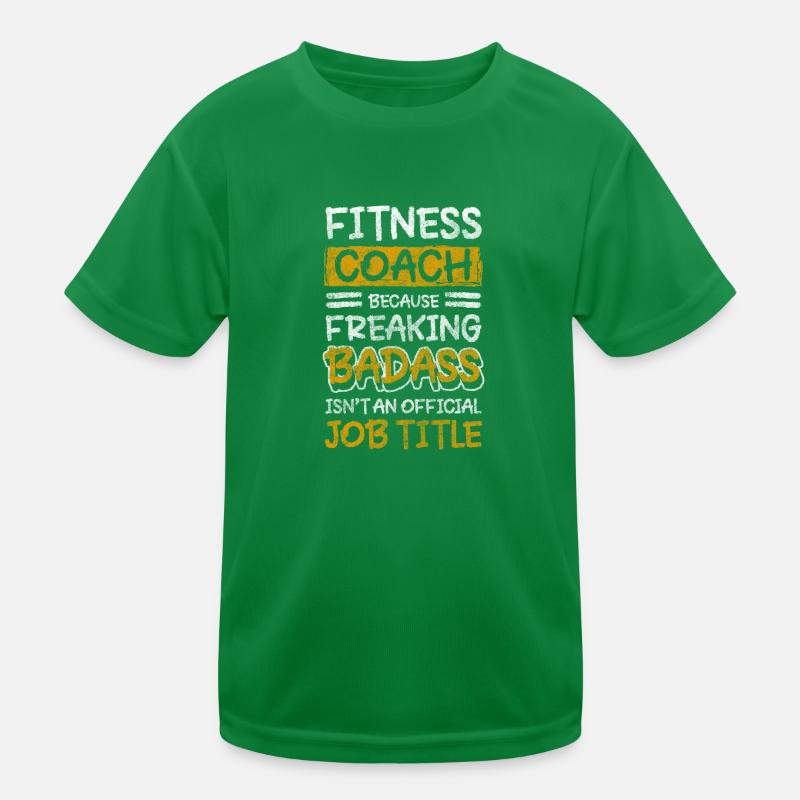 Fitnesstrainer Muskeln Bodybuilder Studio Kinder Funktions-T-Shirt