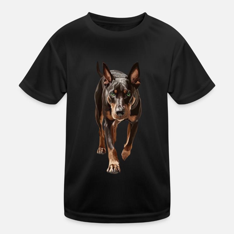 Dobermann Kinder Funktions-T-Shirt
