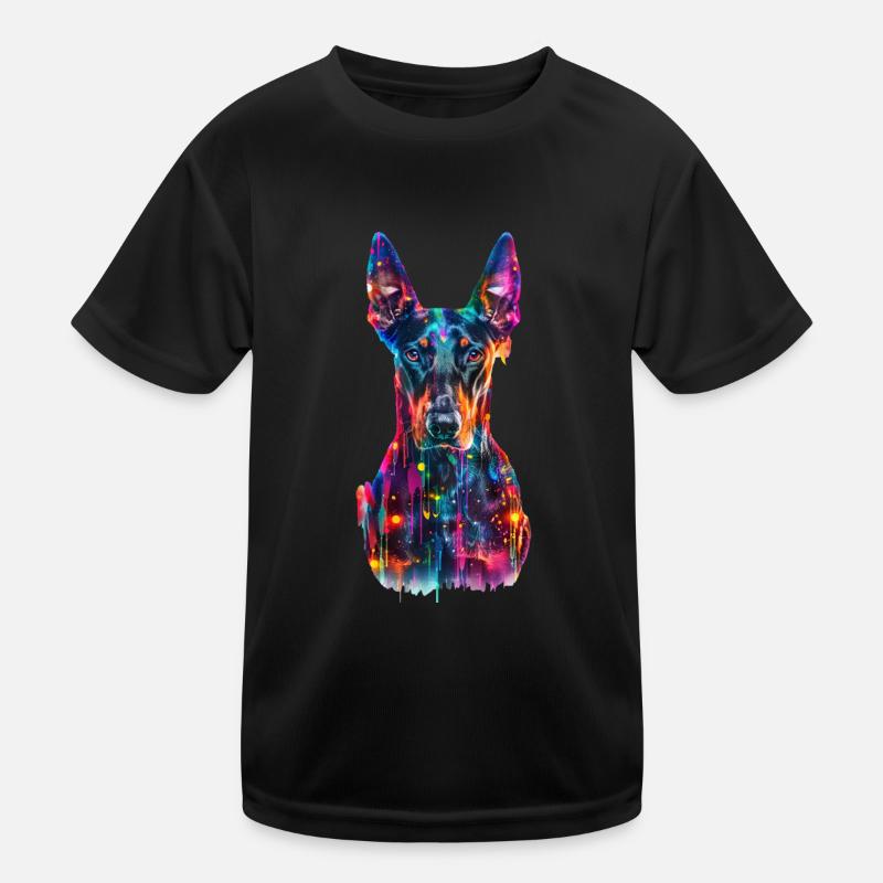 Dobermann Kinder Funktions-T-Shirt