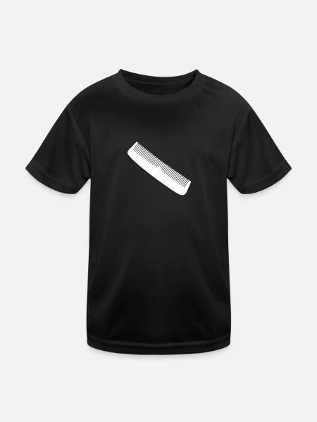 Kamm - Kinder Funktions-T-Shirt - Schwarz - Vorne