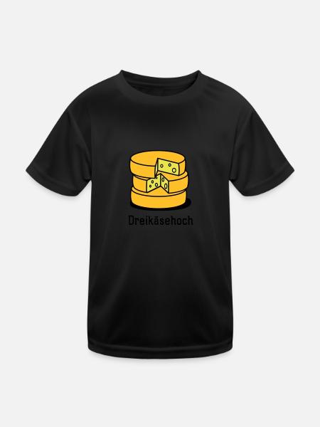 Dreikäsehoch – Die Wortspiel-Geschenkidee! - Kinder Funktions-T-Shirt - Schwarz - Vorne