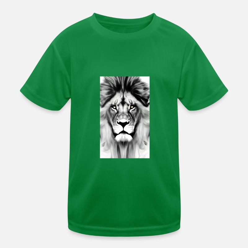 Lion noir et blanc T-shirt sport Enfant