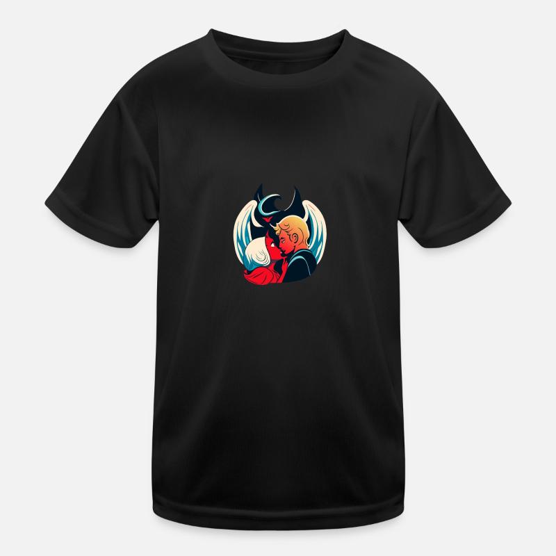 Teufel und Engel Kinder Funktions-T-Shirt