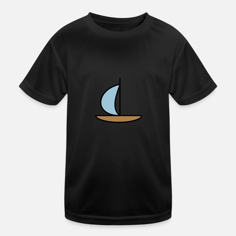 Sailboat - Kids Functional T-Shirt - black