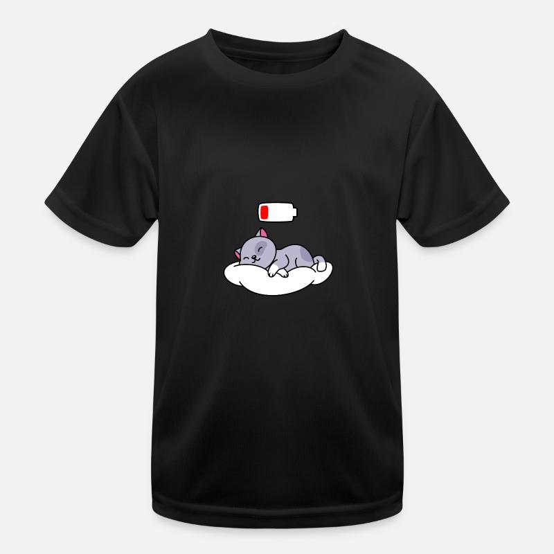 Cat Sleeping Cute Kids Functional T-Shirt