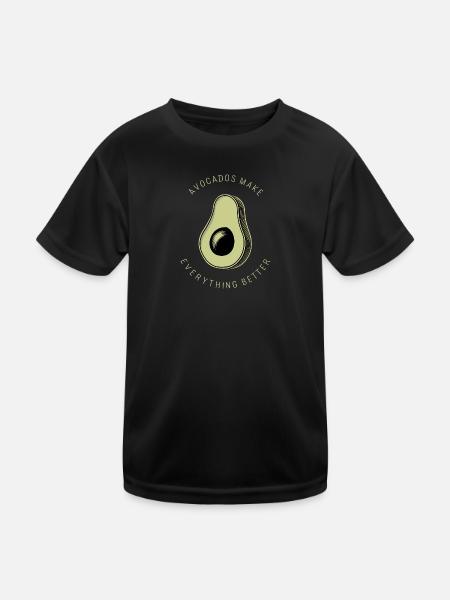 Avocados Make Everything Better - Kids Functional T-Shirt - black - Front
