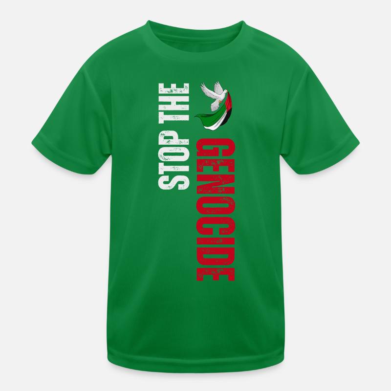 Arrêtez le génocide, libérez la Palestine T-shirt sport Enfant