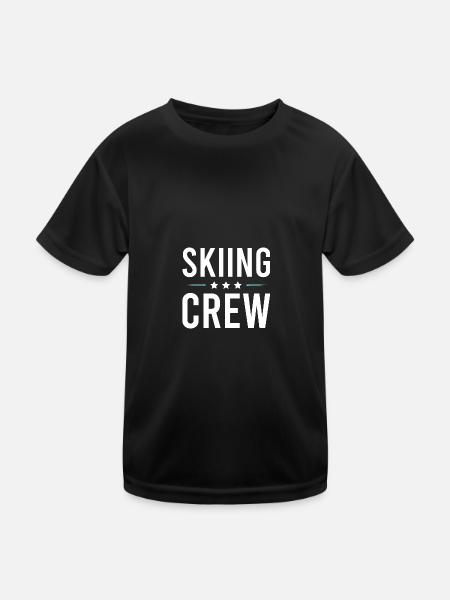 Équipe de ski - T-shirt sport Enfant - noir - Devant