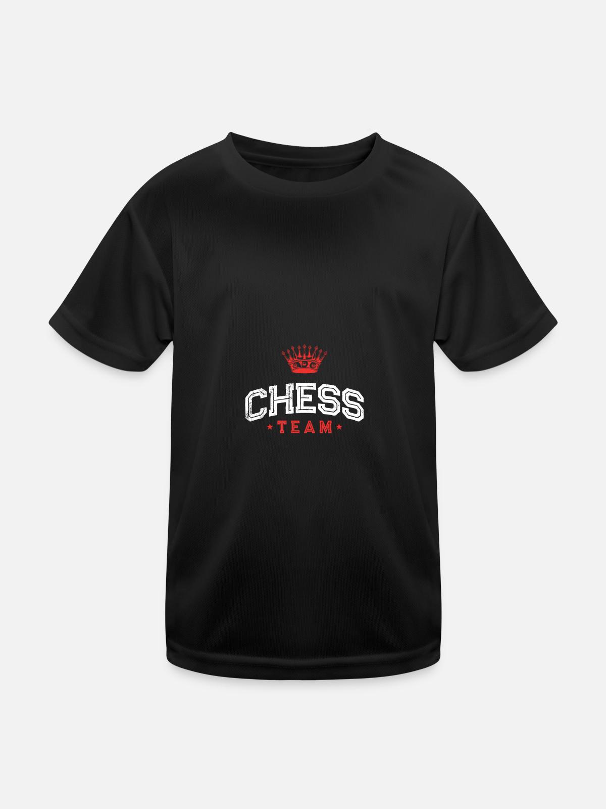 Chess Team - Kids Functional T-Shirt - black - Front