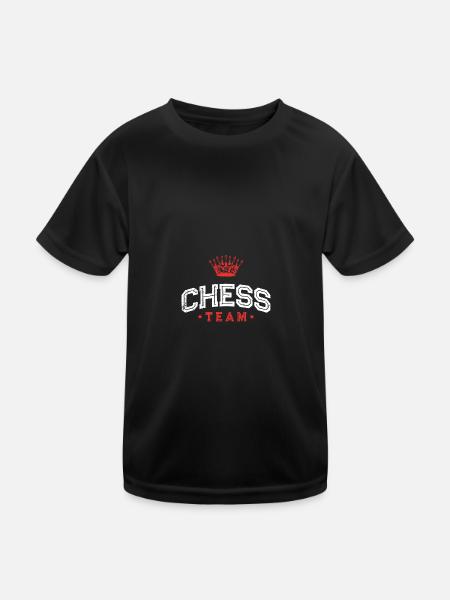 Chess Team - Kids Functional T-Shirt - black - Front