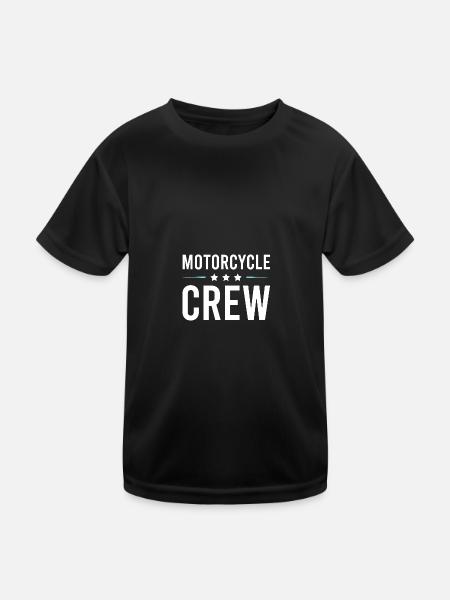 Motorcycle Crew - Kinder Funktions-T-Shirt - Schwarz - Vorne