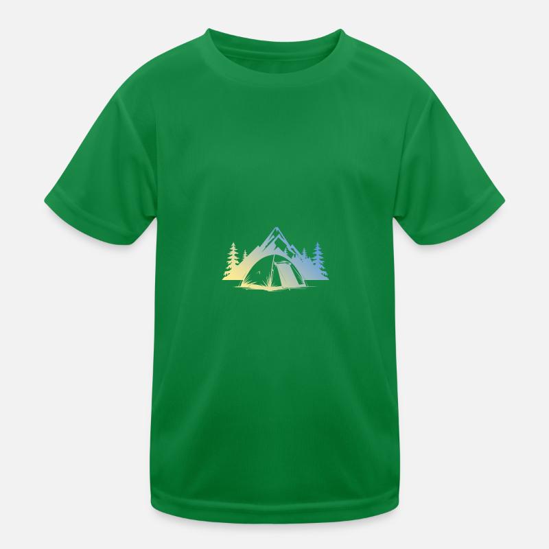 Camping Zelt Kinder Funktions-T-Shirt