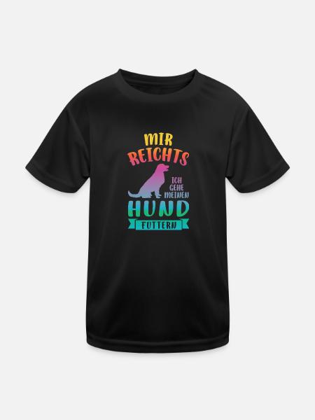 Hund Haustier Hundebesitzer Geschenk - Kinder Funktions-T-Shirt - Schwarz