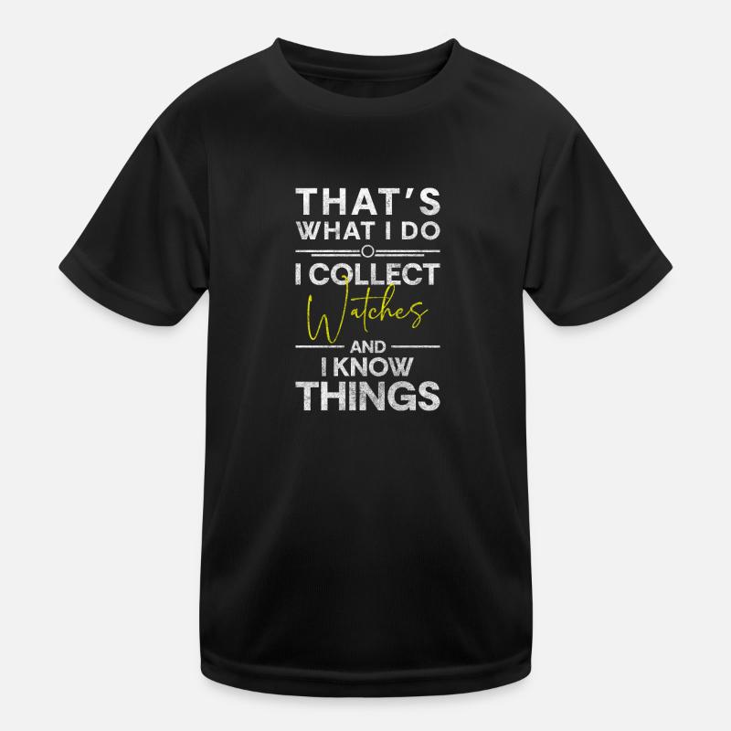 Armbanduhr Schweizer Uhrwerk Kinder Funktions-T-Shirt