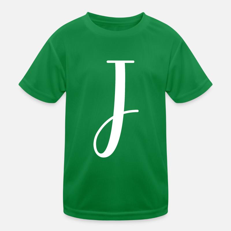 Calligraphie, initiale J T-shirt sport Enfant