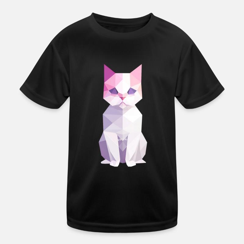 Chat géométrique T-shirt sport Enfant