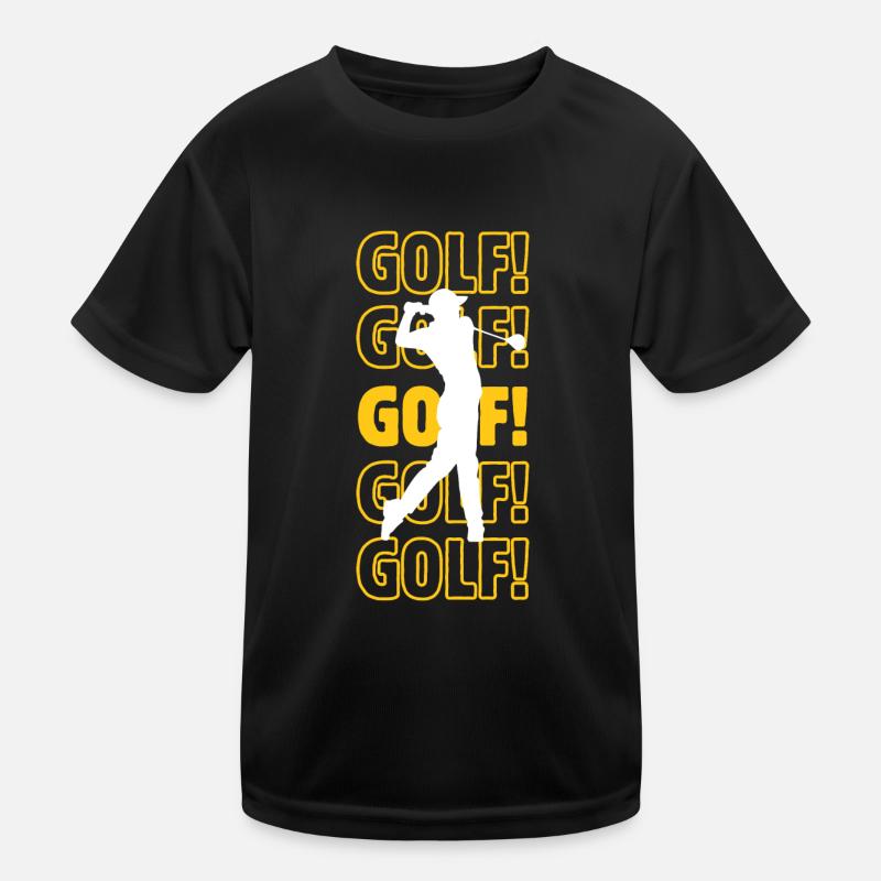 Golf golf Golf - Kinder Funktions-T-Shirt - Schwarz
