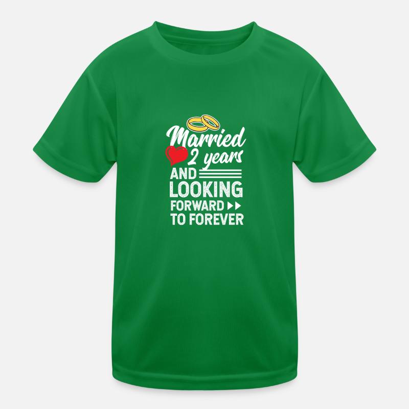 Deuxième anniversaire de mariage Marié 2 ans T-shirt sport Enfant
