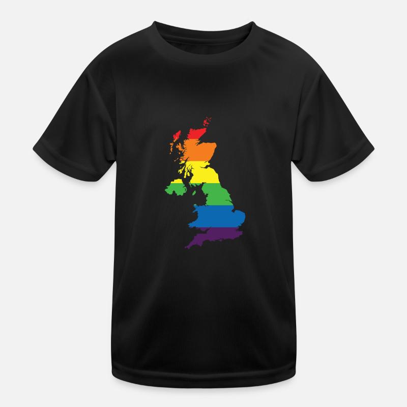 Étreinte de connexion arc-en-ciel, fierté heureuse T-shirt sport Enfant