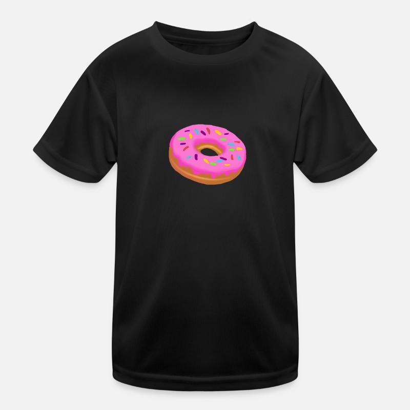 Pink donut with sprinkles Kids Functional T-Shirt