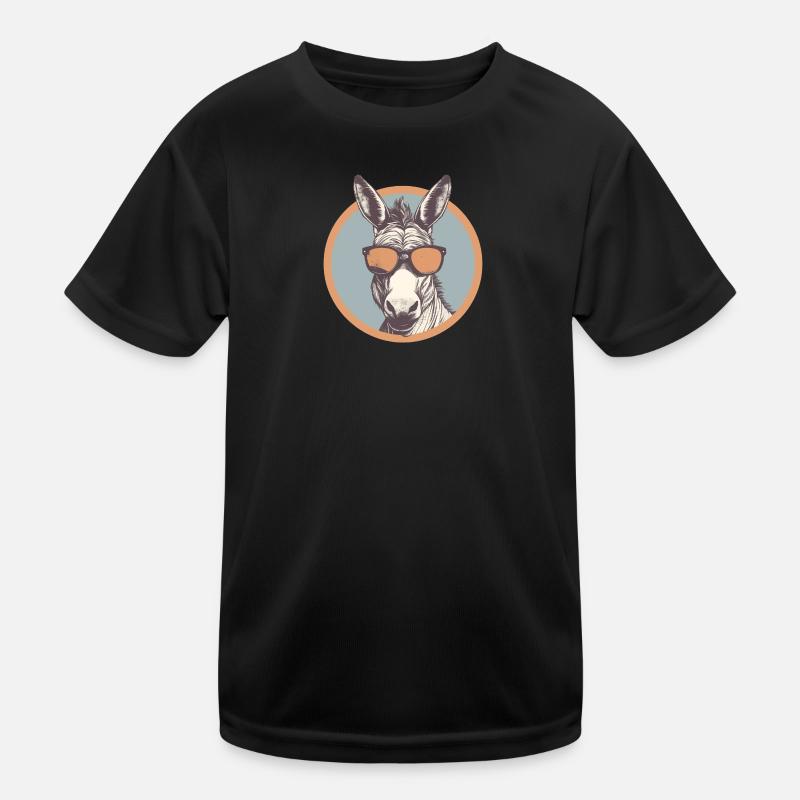 Donkey, Sunglasses, Mule, Mule, Steppe Kids Functional T-Shirt