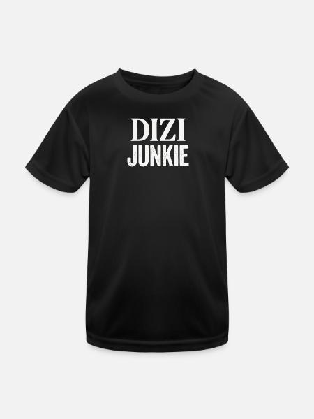 Dizi Junkie - Kids Functional T-Shirt - black - Front