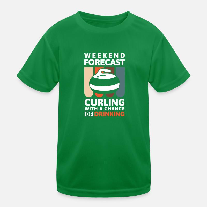 Curling Eiskalt Wischen Kinder Funktions-T-Shirt