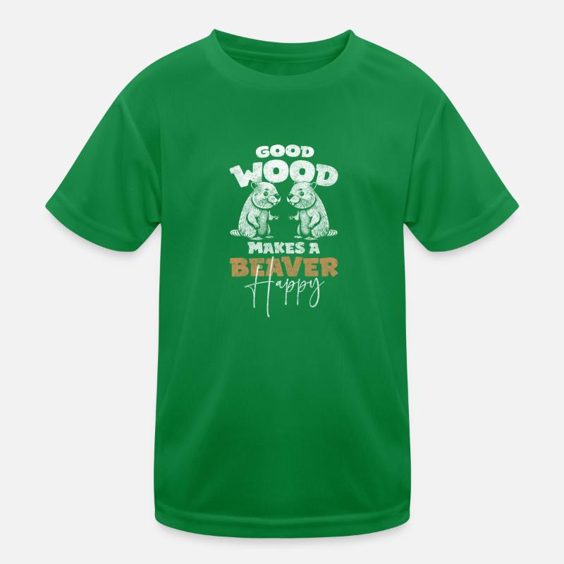 Rongeurs, constructeurs, troncs d’arbres, conservation de la nature T-shirt sport Enfant