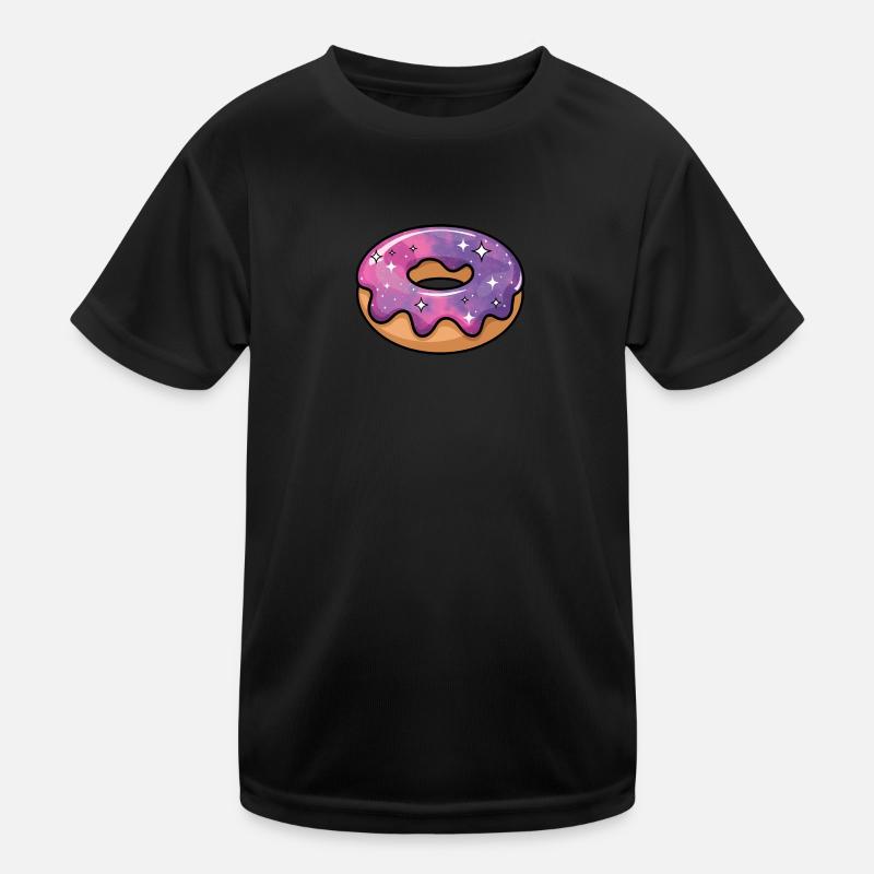 Kosmische Galaxie Donut Kinder Funktions-T-Shirt