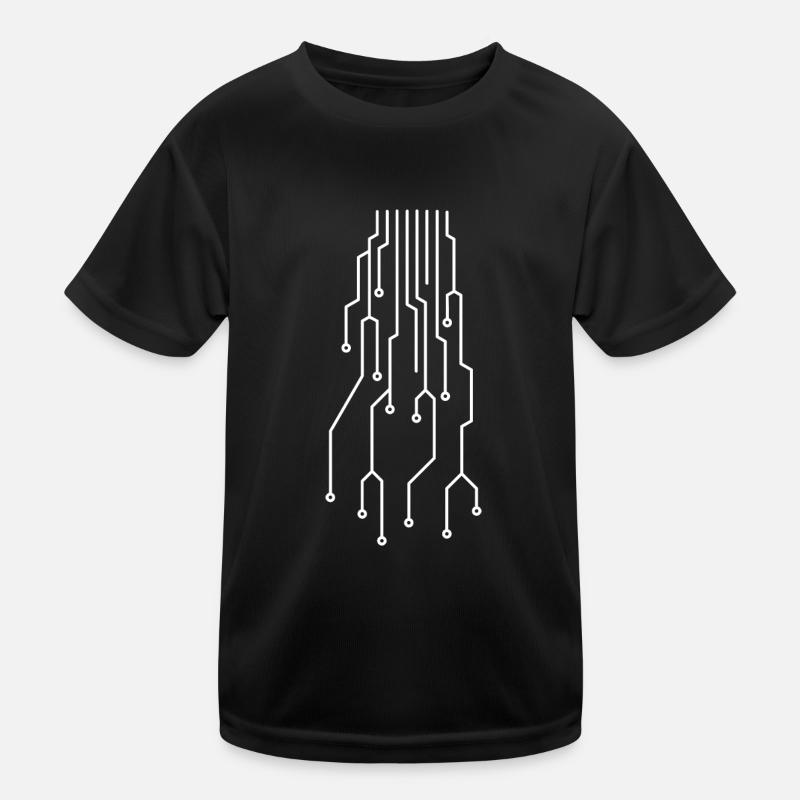 Futuristic computer circuit board Kids Functional T-Shirt