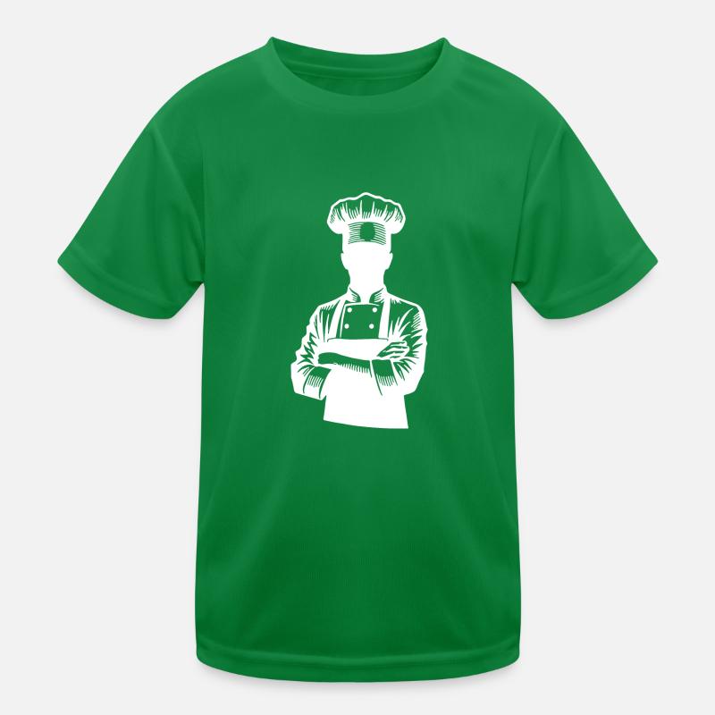 Chef and Amateur Chef Silhouette Portrait Kids Functional T-Shirt