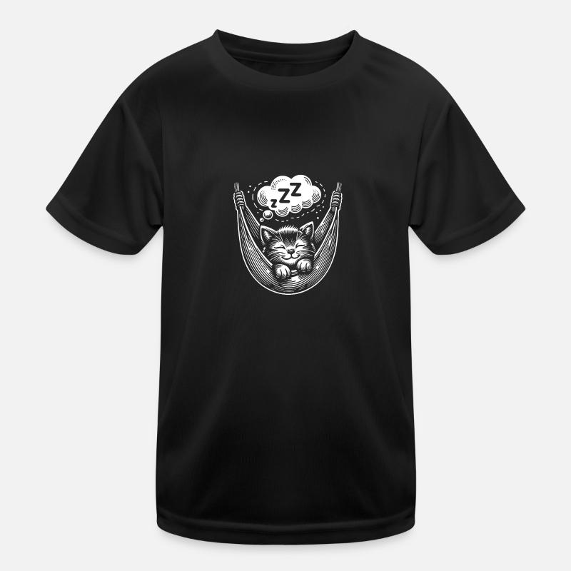 Süßes schlafendes Kätzchen Kinder Funktions-T-Shirt
