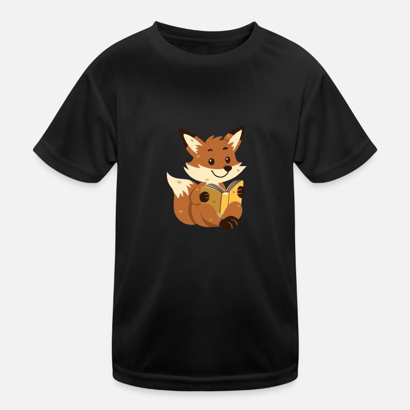 Fox reading a book Kids Functional T-Shirt