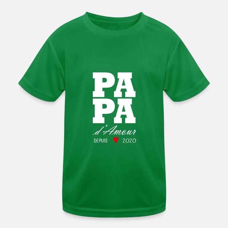 Papa d amour depuis 2020 T-shirt sport Enfant
