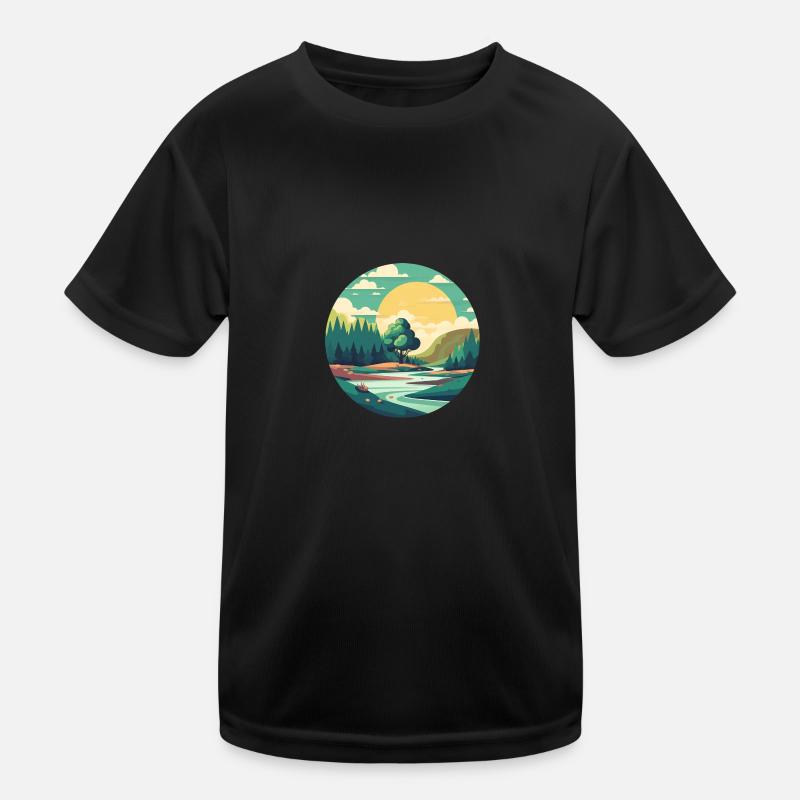 Landschaft Kinder Funktions-T-Shirt