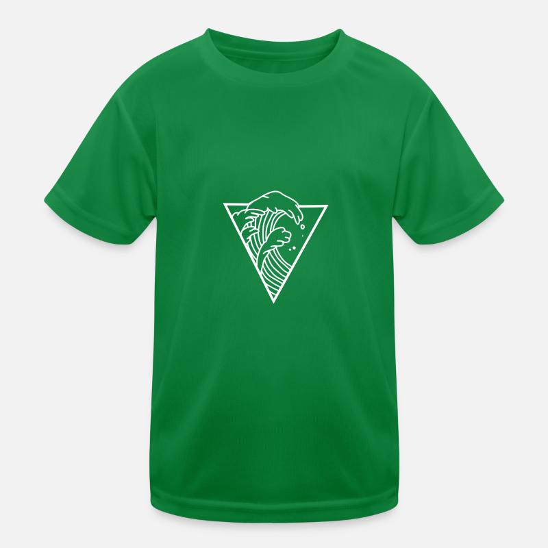 Waves sea triangle Kids Functional T-Shirt