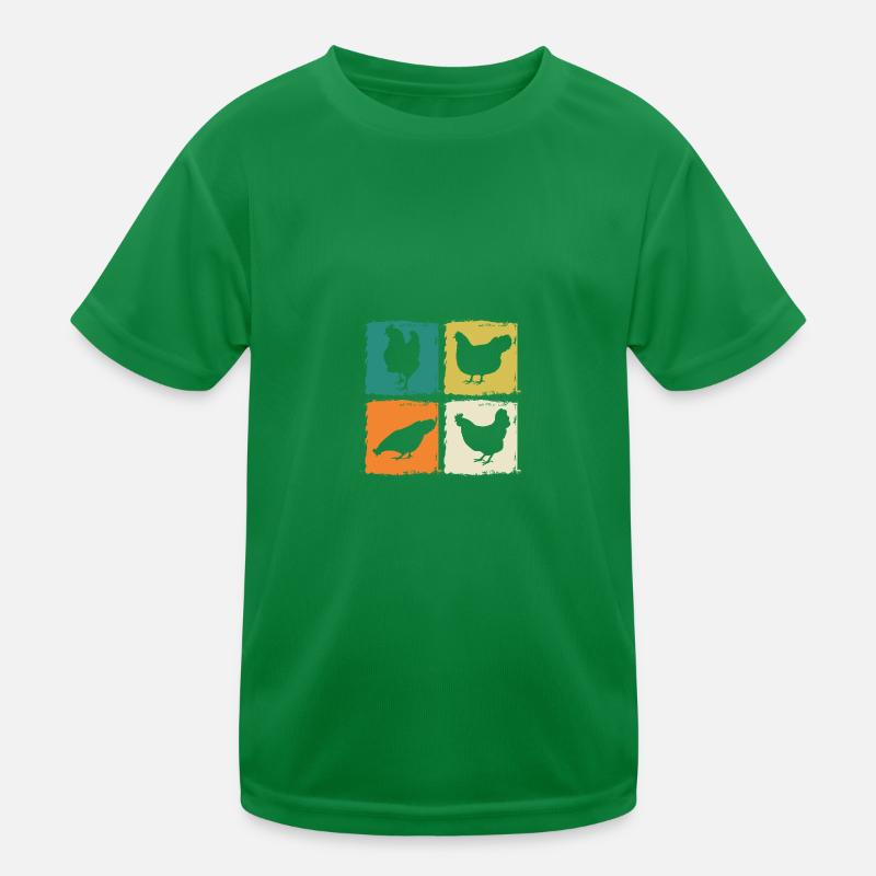 Hühner Henne Kinder Funktions-T-Shirt