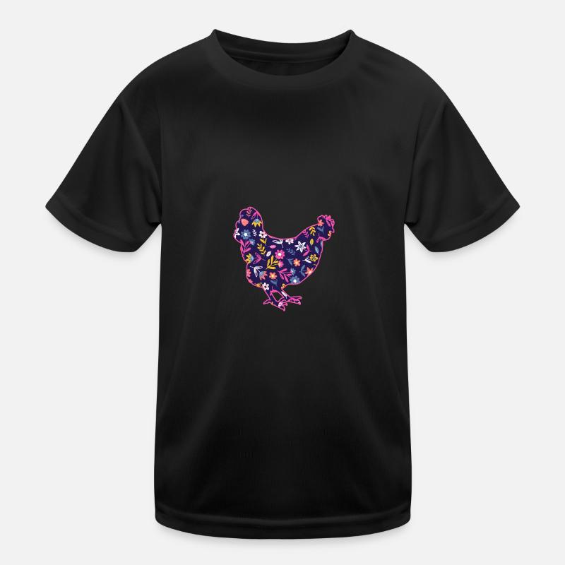 Hühner Henne Kinder Funktions-T-Shirt