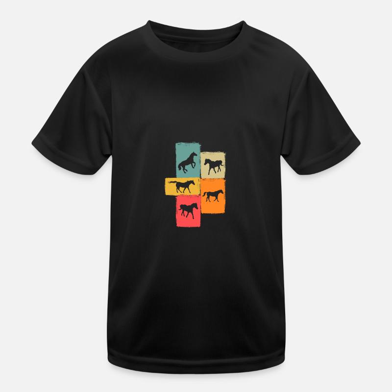 Reiten Pferd Kinder Funktions-T-Shirt