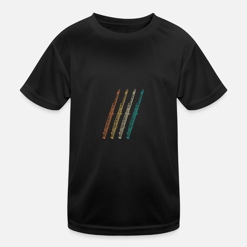 Flötist Evolution Querflöte Kinder Funktions-T-Shirt