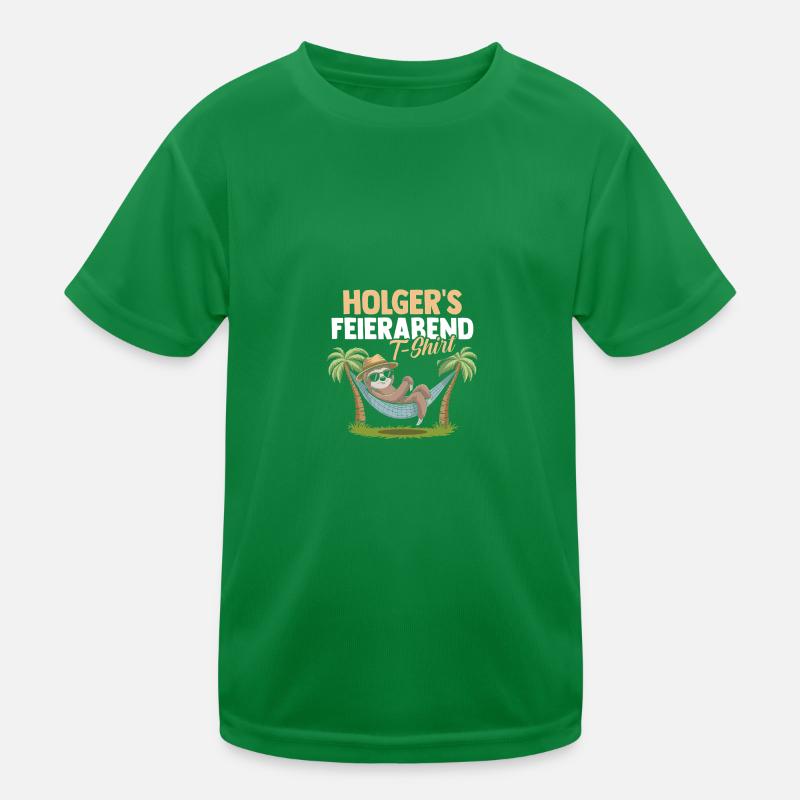 Faultier Holger Kinder Funktions-T-Shirt