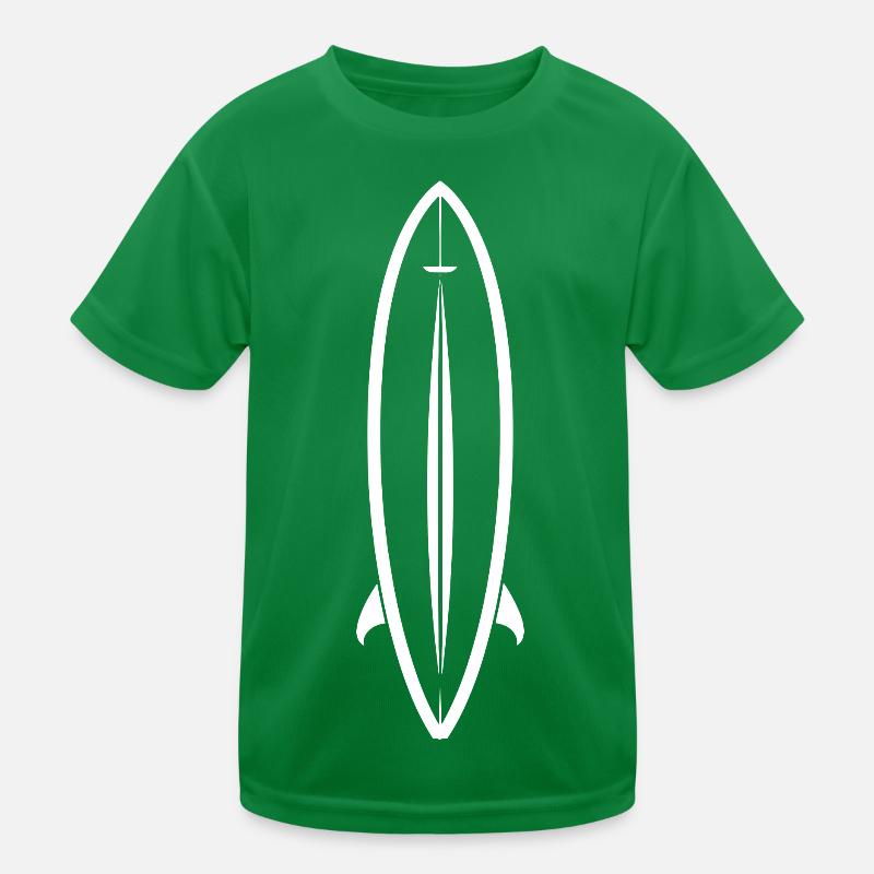 Surfbrett Line Art Kinder Funktions-T-Shirt