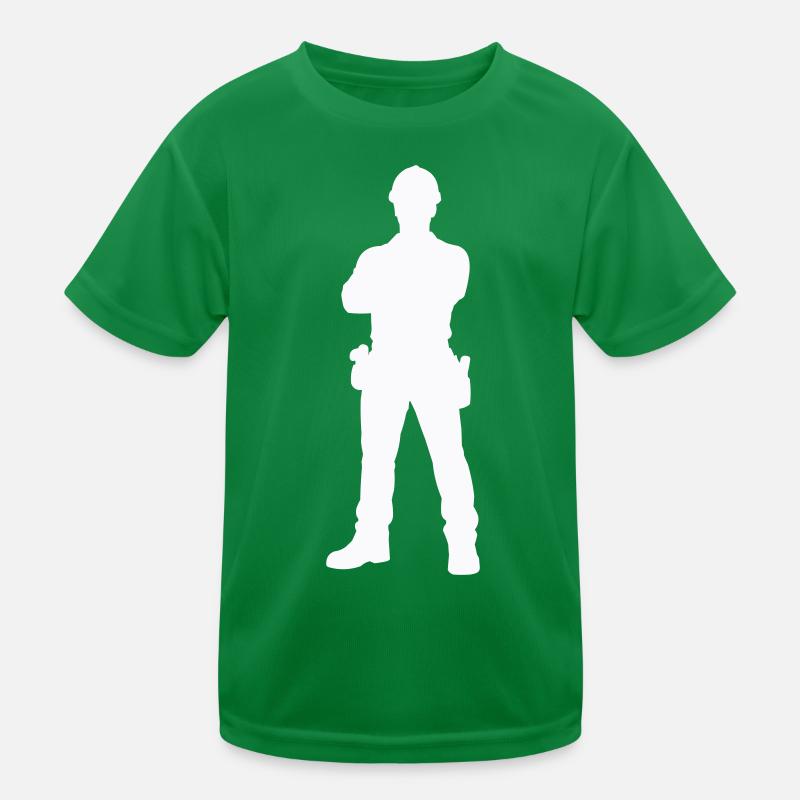 Silhouette ouvrier du bâtiment T-shirt sport Enfant