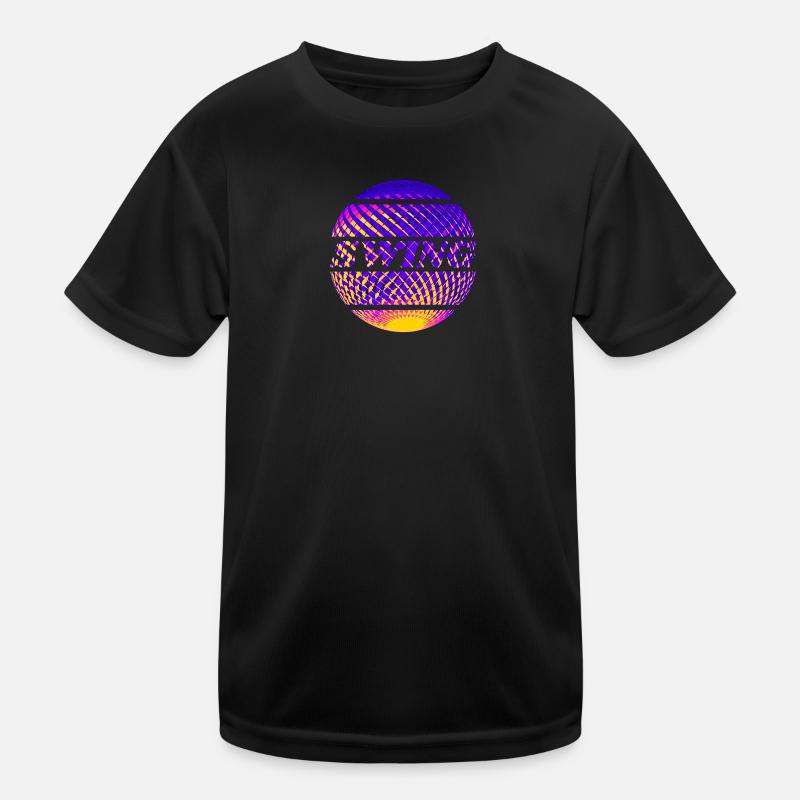 Swing Disko Ball - Kids Functional T-Shirt - black