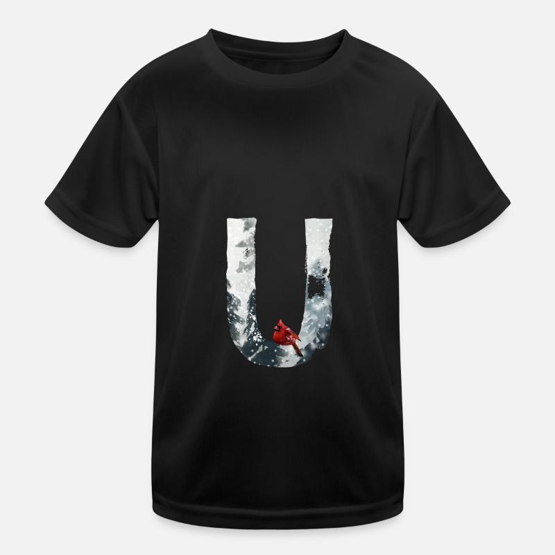 U – dekoratives Schriftzeichen – Winter Kinder Funktions-T-Shirt