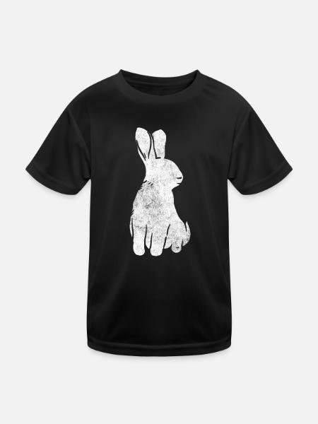 Rabbit - Kids Functional T-Shirt - black - Front