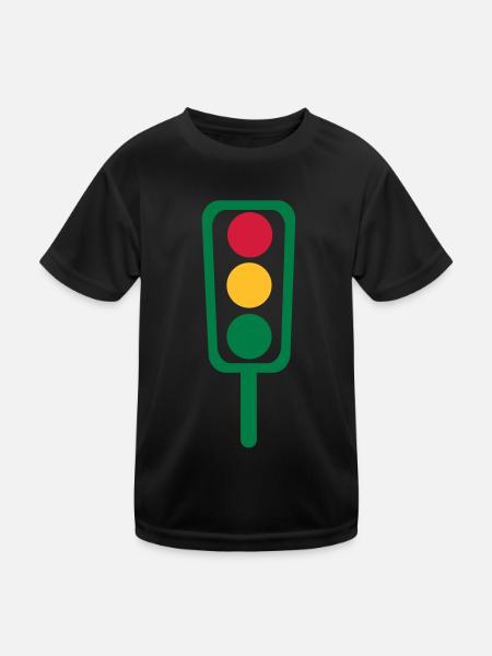 Traffic light - Kids Functional T-Shirt - black - Front