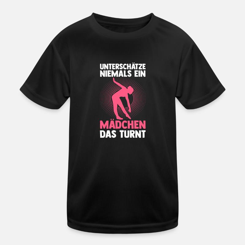 Turner Mädchen Akrobatik Geschenk Kinder Funktions-T-Shirt